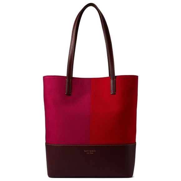 NWT Kate Spade New York Waverly Racing Stripe Jacquard Large Tote - Picture 2 of 5